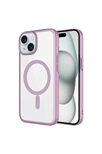 zore iPhone 15 Plus Uyumlu Wireless Şarj Özellikli Sert PC MSRA Mat Riksos Ma...