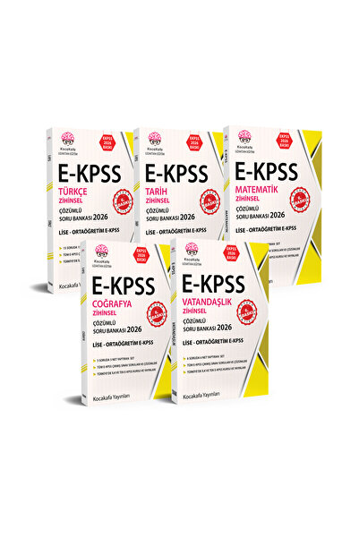 Kocakafa Yayınları EKPSS Zihinsel Lise Çözümlü Soru Bankası 5'li Set 2026