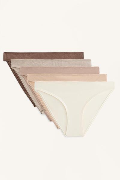 Oysho 5 cotton blend classic briefs