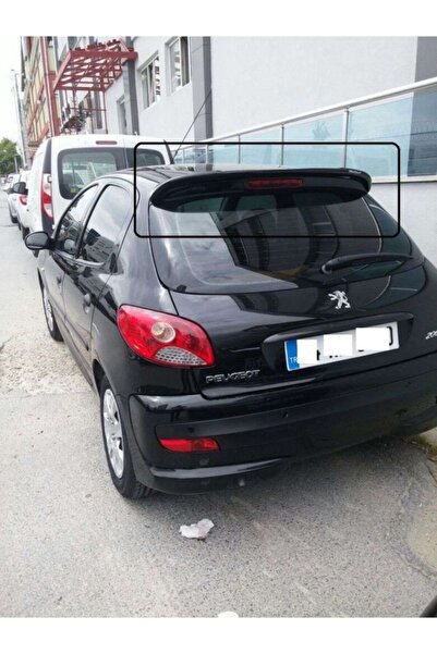 Aysimoto Dizayn Peugeot 206 Uyumlu Bagaj Cam Üstü Spoiler Mat Siyah