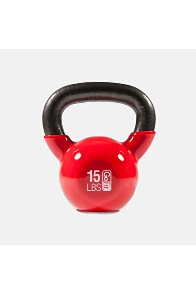 Generic جو فيتنس جوفيت بريميوم كيتلبيل مغلف بالفينيل - 15 رطلاً، أحمر