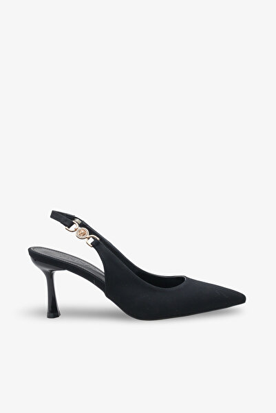 İNNABUTİKK حذاء جويا نسائي بكعب - أسود من جلد النوبوك