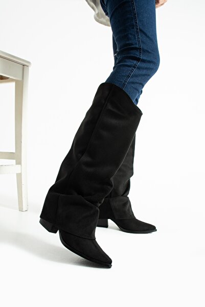 Bufu Amara Diz Altı Western Kadın Şık Günlük Çizme