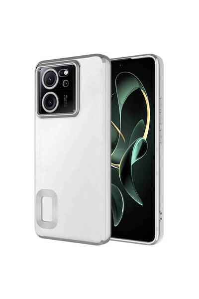 zore غطاء حماية لكاميرا هاتف Mi 13T Pro يعرض شعار MSRA Omega - فضي