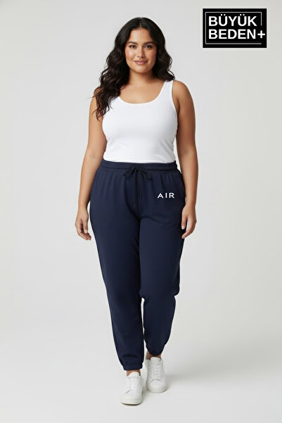 Superlife Women's Plus Size Elastic Leg Comfortable Fit Ar Printed Slim Sweatpants Spr26Beak951-1