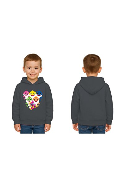 SEDİRLİ Hanorac unisex pentru copii Baby Shark cu imprimeu Swae tricou cu glu...