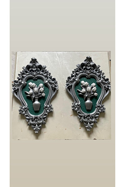 busraconcept Flower Painting Handmade Painting Set of 2 42cm