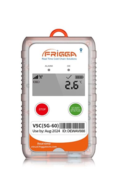 GÜMRÜK BEY Frigga V5C 4G/5G Gerçek Zamanlı Sıcaklık ve Nem Veri Kaydedici