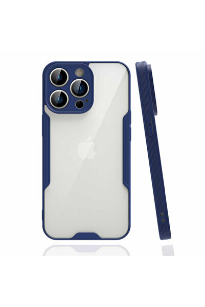 zore iPhone 14 Pro Max Compatible Msra Parfe Case-Navy Blue