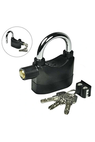 shopwave قفل خزانة معلق مربع متعدد الوظائف أسود من ديسيبل مع إنذار (5047)