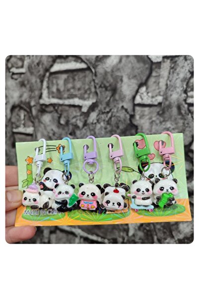 senacacollection Panda Keychain Bag Charm 6 Pack