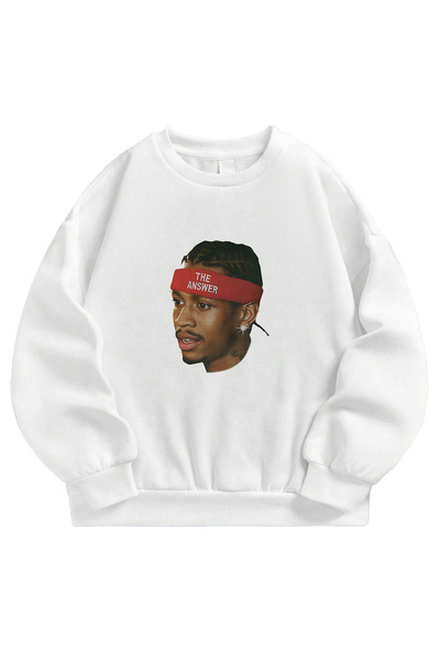 SVART WEAR سويت شيرت ألين ايفرسون مطبوع قصة فضفاضة للجنسين