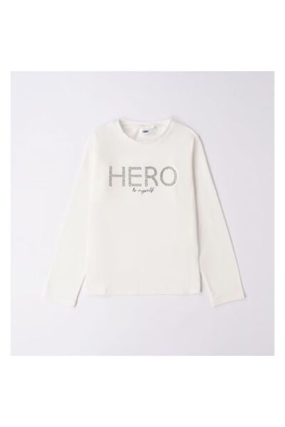 İDO Bluză cu imprimeu I Do pentru fete, albă, 152-164 cm