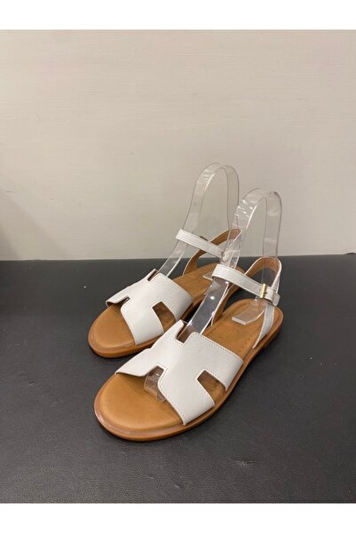 Özay Sandale de damă din piele naturală cu talpă plată