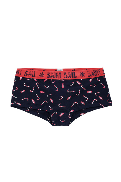 Saint Sail ملابس داخلية نسائية من القطن بتصميم السنة الجديدة قماش قابل للتمدد من القماش مطبوع