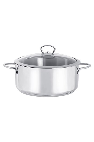 Metalac Saucepan, Kulinaria, stainless steel, 24cm, 4.8l, with glass lid