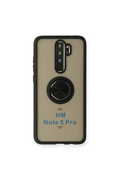 AKSEFİZZ Redmi Note 8 Pro Kılıf Manyetik Yüzüklü Kenarları Renkli Parmak Izi ...
