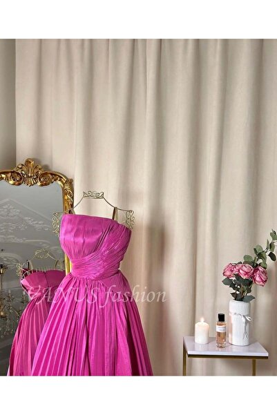 vanus fashion فستان سهرة ميدي ( 2 لونين ) 4226