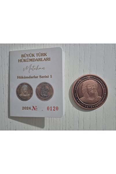 Edi Antik Büyük Türk Hükümdarları Metehan. 4cm çapında. Sertifikasıyla berabe...