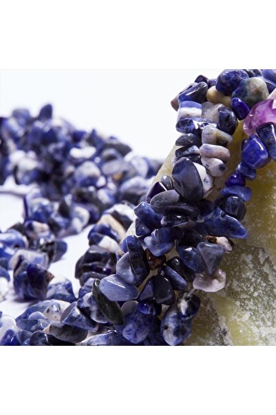 ZERO LAND 1591309739 حجر السوداليت الطبيعي المكسور (190913) 240-أزرق