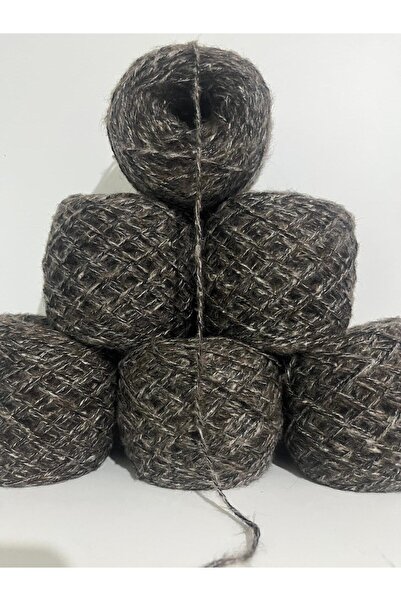 İPEK YÜN İPLİK DÜNYASI خيوط أنجورا للحياكة (مينك، أسود) مزيج ملتوي لامع (نحاس...