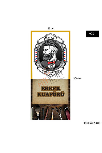 Atalya Reklam ve Tasarım Erkek Kuaförü Berber cam Sticker Folyo kaplama, vitr...