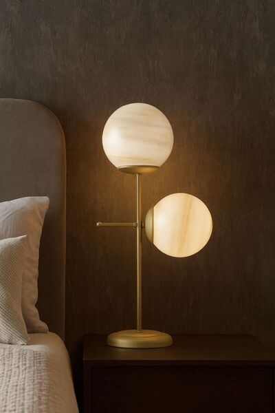 HubRom Veioza HubRom, GUNAY 3577-M2-FR 27x67 cm 2xE27-60W Antiq-Maro