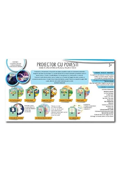 İDEA Proiector educațional pentru copii, Idea, 8 discuri, muzică și proiecție...
