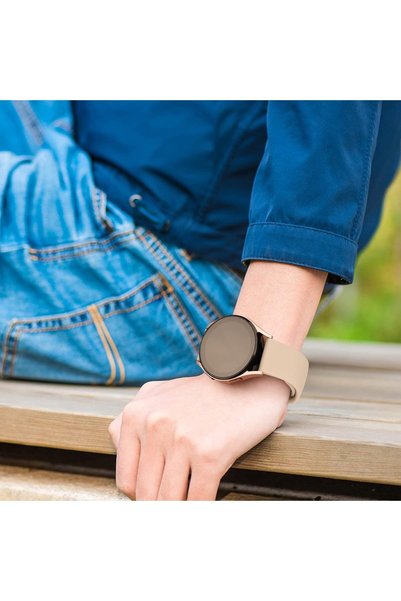 Novatis Samsung Galaxy Watch 4/5/6/7/FE/40/44 Classic 42/43/46/47mm Uyumlu 20mm Soft Silikon Kordon