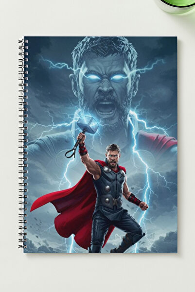 BLACKONECLASS دفتر ملاحظات THOR A5 بغلاف معدني حلزوني من الورق المقوى غير المبطن