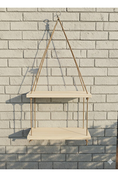 VEO STORE رف S أزرق بلون الكوبالت مع حبل ريفي للتعليق