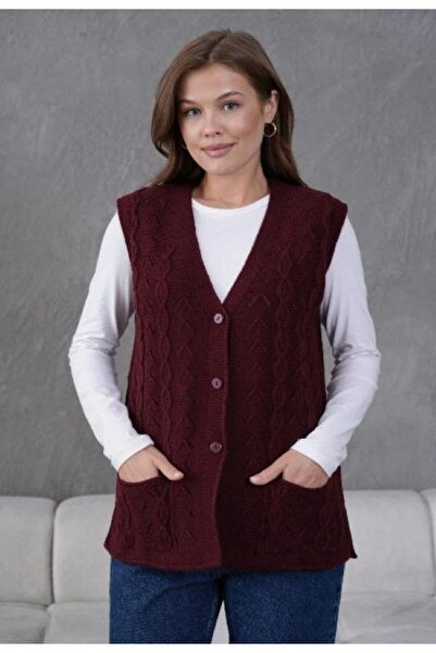 Nacar Triko Anne Örme Yelek