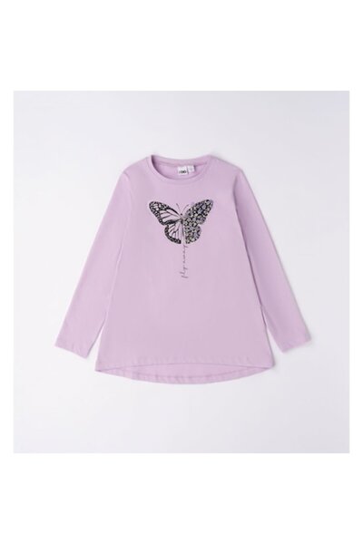 İDO Bluză cu imprimeu fluturi pentru fete, I Do, 4.6524, violet, 164-170 cm
