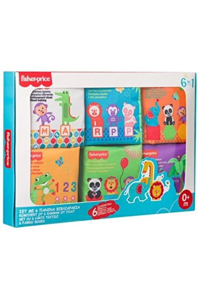 FISHER PRICE Set de 6 cărți senzoriale din material textil pentru bebeluși