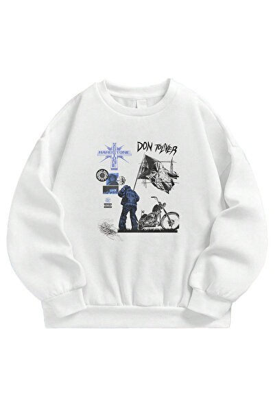 SVART WEAR سترة دون توليفير هاردستون بايتشو مطبوع قصة فضفاضة للجنسين