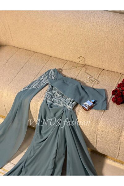 vanus fashion فستان سهرة طويل ماسك 4499