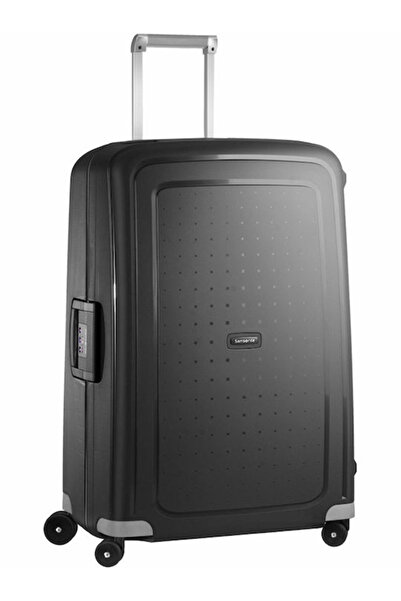 Samsonite S'Cure Spinner 75 cm – Large 4-wheel suitcase, Black