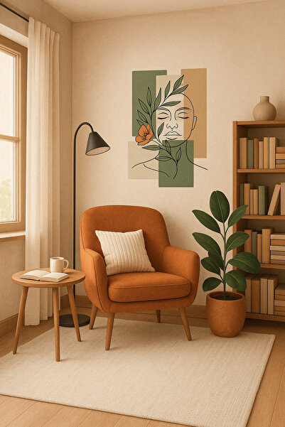 ReklamX ملصق صورة امرأة على طراز بوهو – ديكور جدار غرفة المعيشة وغرفة النوم