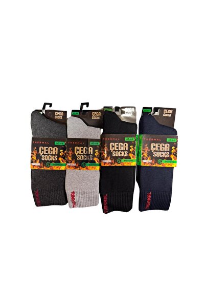 Çega Socks Erkek Kışlık Thermal Bambu Özel Dokulu Çorap 6'Lı