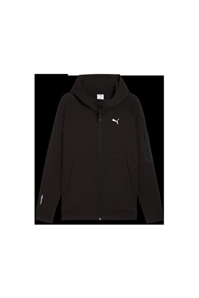 Puma PUMATECH FZ Hoodie Erkek Siyah Fermuarlı Hoodie