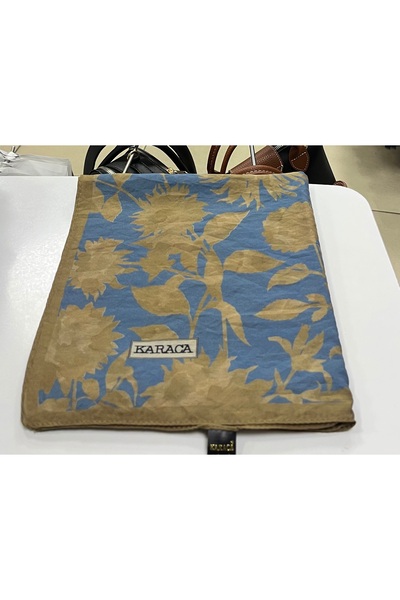 Karaca Çiçek desen doğal elyaf eşarp