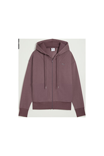 Puma HER Relaxed Full-Zip Hoodie Kadın Mor Hoodie