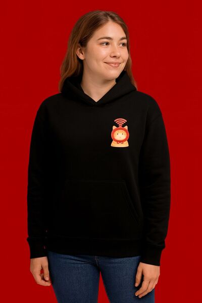 HerTarzınTrendi Hanorac unisex supradimensionat cu imprimeu cu pisici drăguțe...