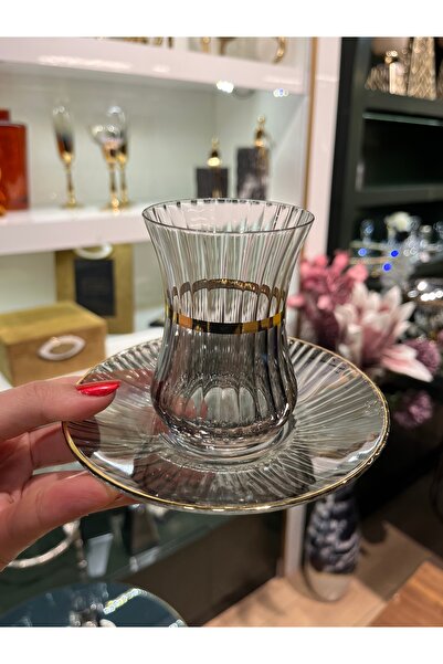 P&ORA PREMIUM KITCHEN PRODUCTS First Class Smoked Color Tea Set for 6 People