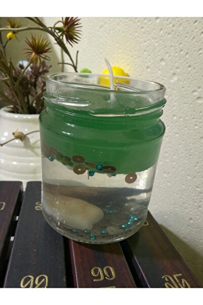 afezba Hediyelik Dekoratif Deniz Süsleri Kavanoz Su Üstü Jel Mum