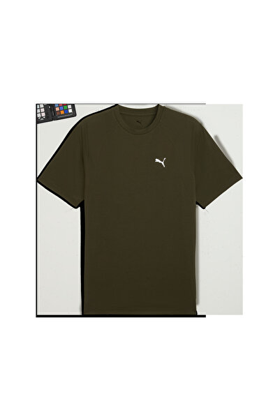 Puma EVOSTRIPE Tee Erkek Yeşil T-Shirt