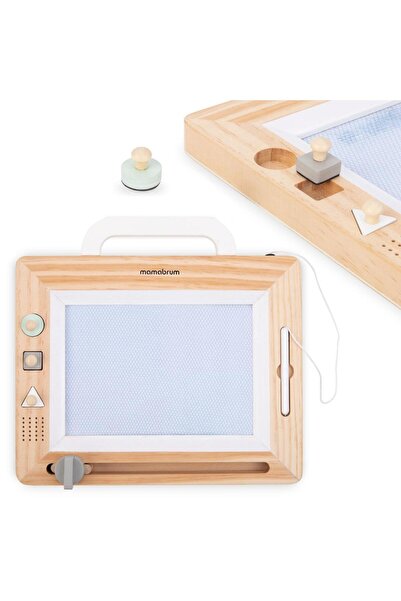 mamabrum Album de însemnări din lemn cu ștampile - planșă de desen