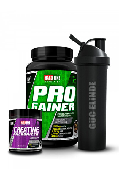 Hardline Progainer 1406 Gr + Kreatin Mikronize 120 Gr +Shaker