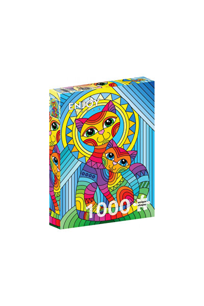 Enjoy Puzzle Пъзел 1000 части ENJOY Неразделни котка и коте