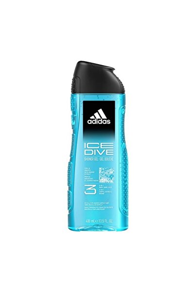 adidas Set of 3 x Adidas Shower Gel, Ice Dive, Men, 400 ml
